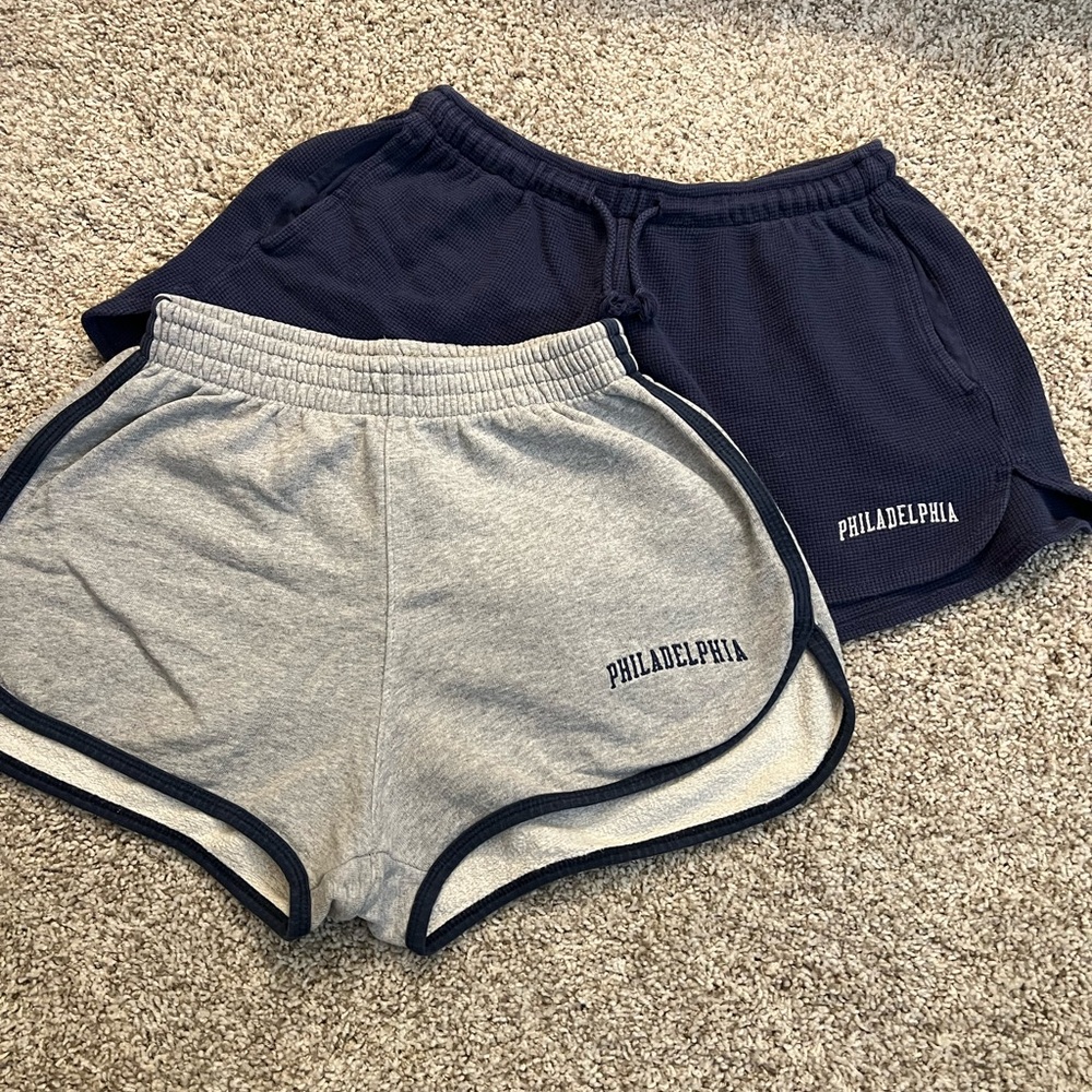 Brandy Melville Philadelphia Embroidered Shorts Bundle